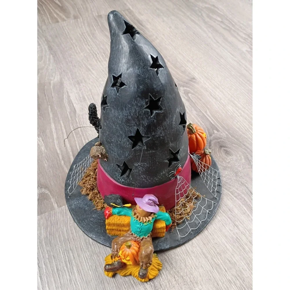 Accents Halloween Witch's Hat Scene DOES NOT WORK Spooky Dept. 56 Skeleton Broke